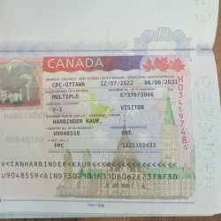 Canadian Visa Counterfoil